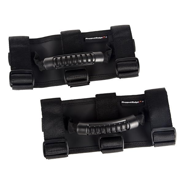 Rugged Ridge Ultimate Grab Handle Kit for Jeep CJ/Wrangler & Gladiator (1955-2024) - Black 13505.04