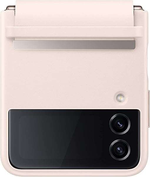 Premium SAMSUNG Galaxy Z Flip4 Leather Cover - Slim Protective Case in Peach | Luxury Flap Design