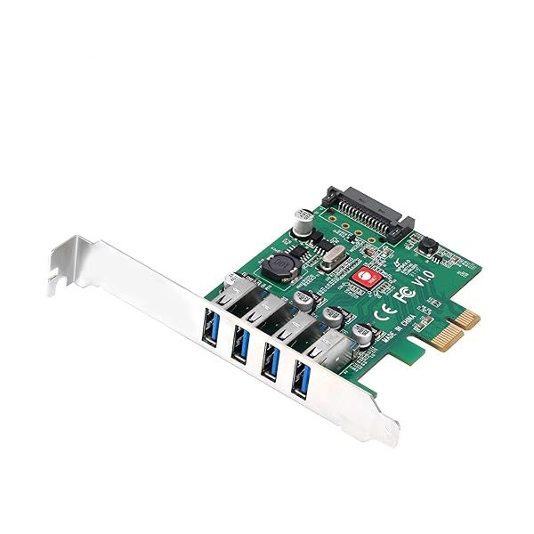SIIG Dual Profile USB 3.0 4-Port PCIe Expansion Card for Windows Desktop - Fast 5Gbps Adapter (JU-P40A11-S1)