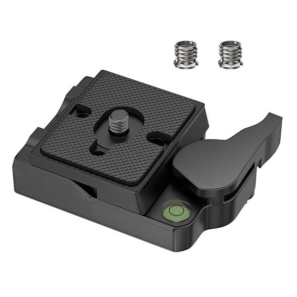 SIOTI 323 RC2 Quick Release Plate Adapter for Manfrotto Tripods & Monopods - Fast Connect & Release