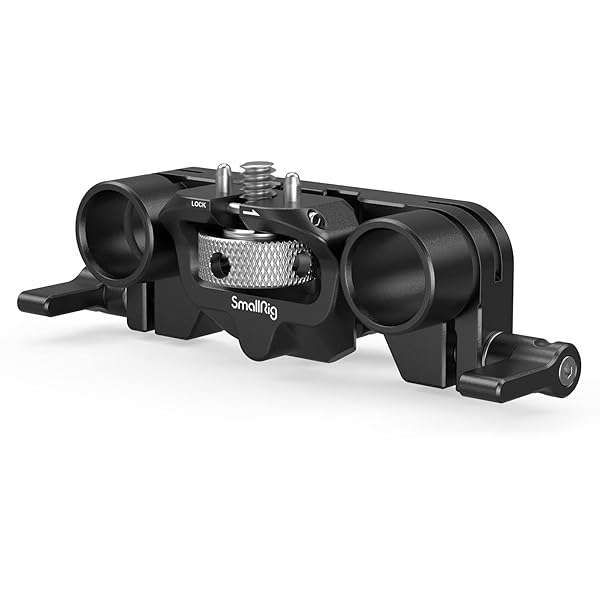 SMALLRIG 15mm LWS Rod Support: Adjustable Anti-Twist Design for Matte Box & Rail Systems - Dual Rod Clamp 3652