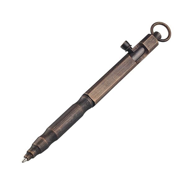 SMOOTHERPRO Solid Brass Bolt Action Pen for Tremors & Arthritis - Stylish Bronze EDC Pocket Tool