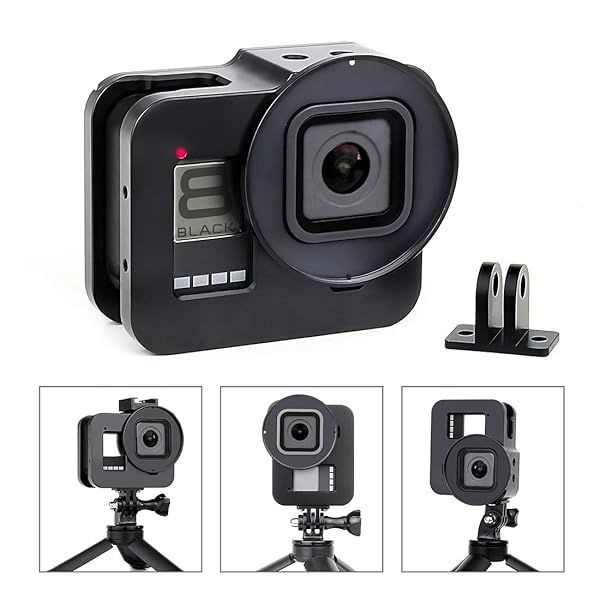 SOONSUN Aluminum Alloy GoPro Hero 8 Case: Multi-Function Frame with Lens Cap & UV Filter