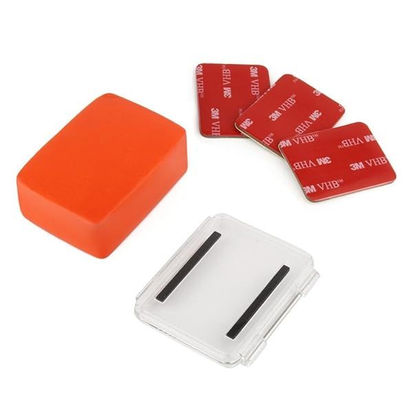 SOONSUN Floaty Backdoor Case for GoPro Hero 3+ & 4 - Waterproof Cover with Adhesive Mount