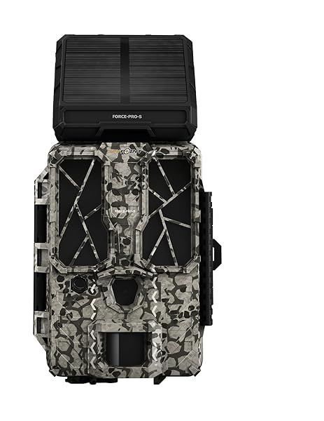 SPYPOINT Force-PRO-S Solar Trail Camera: 30MP Photos, 4K Video, Fast 0.2S Trigger, 110ft Range - Ultimate Wildlife Monitoring