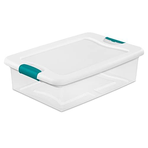 STERILITE 32-Qt Latching Storage Box with See-Through Base - Ideal for Organizing & Easy Access