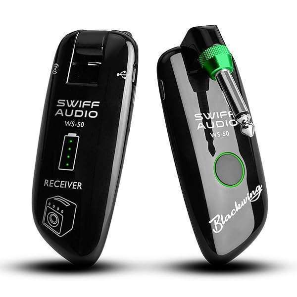 SWIFF Wireless Guitar System: Rechargeable Transmitter & Receiver with Multi-Channel Support & Long Battery Life