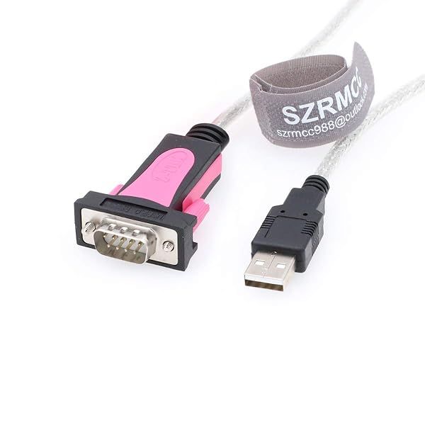 SZRMCC USB 2.0 to DB9 RS232 Serial Male Converter Cable - FTDI Chipset for Windows, Linux & Mac