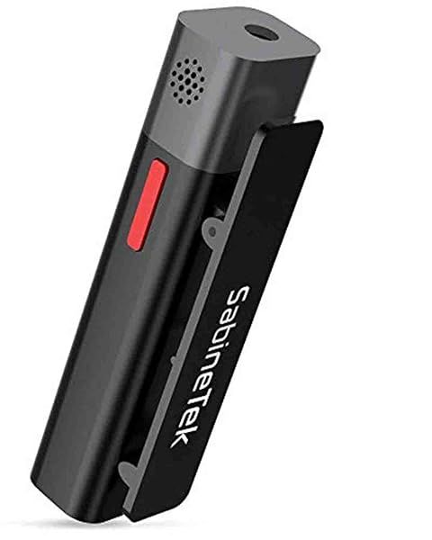 SabineTek SmartMike+: Best Wireless Bluetooth Microphone for Vlogging & Interviews - Noise-Canceling, GoPro, Canon, iPhone & Android Compatible