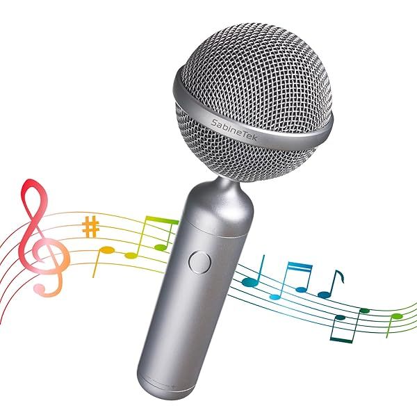 SabineTek Wireless Bluetooth Karaoke Microphone: Portable Mic with Sound Effects & Noise Reduction for All Ages