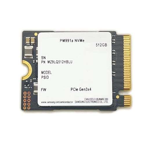 Samsung 512GB M.2 2230 NVMe SSD for Surface Pro, Steam Deck, Dell & HP Ultrabooks