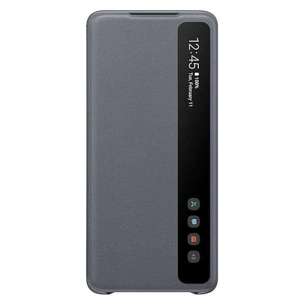 Buy Official Samsung Galaxy S20+ S-View Flip Cover Case in Gray - Stylish Protection & Easy Access