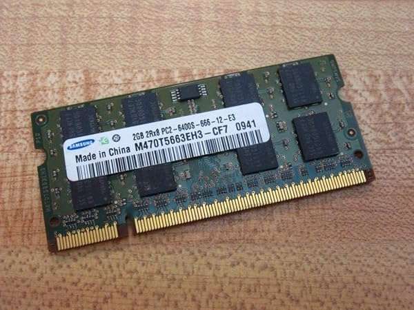 Samsung M470T5663EH3-CF7 2GB DDR2 SODIMM RAM - 800MHz PC2-6400 for Laptops