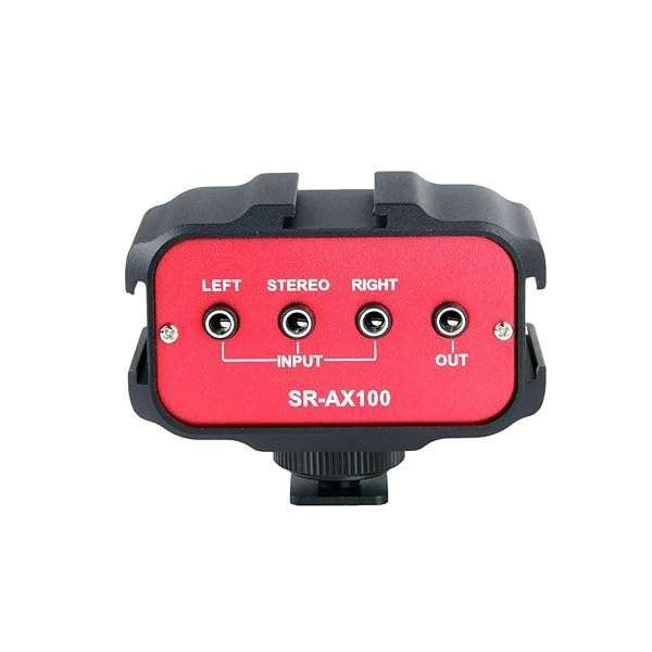 Saramonic SR-AX100: 2-Channel 3.5mm Audio Adapter for Superior Sound Quality (Red/Black)