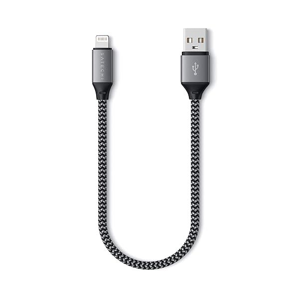 Satechi MFi Certified USB-A to Lightning Cable for iPhone 14/13/12/11/XS - Fast Charging & Durable