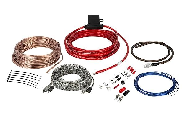 Scosche ICAK8 True 8 Gauge Amplifier Wiring Kit - Complete 2-Channel Car Audio Setup with Twisted Pair Cables & Fuse Holder