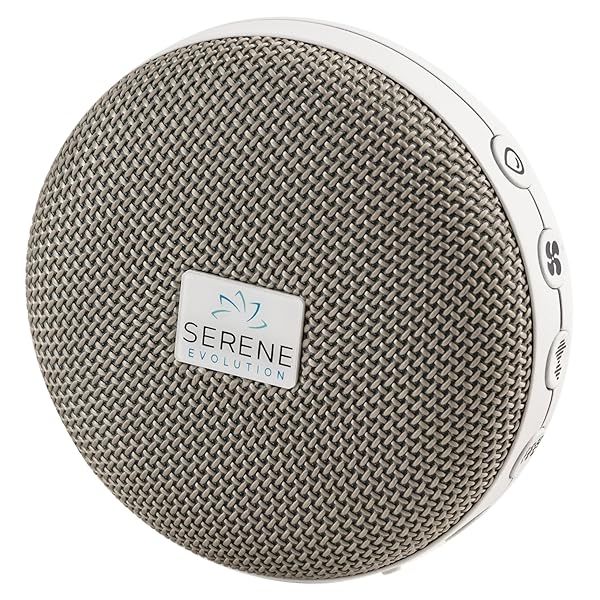 Serene Evolution White Noise Machine: 36 Sounds, USB Rechargeable, Compact Travel Device for Better Sleep