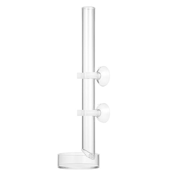Clear Acrylic Shrimp Feeder Tube Tray with 2 Suction Cups for Fish Tanks - Ideal Aquarium Accessory