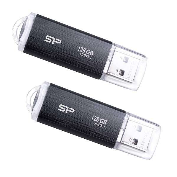 Silicon Power 2 Pack 128GB USB 3.0/3.1 Gen1 Flash Drive Blaze B02 - Fast Storage Solution