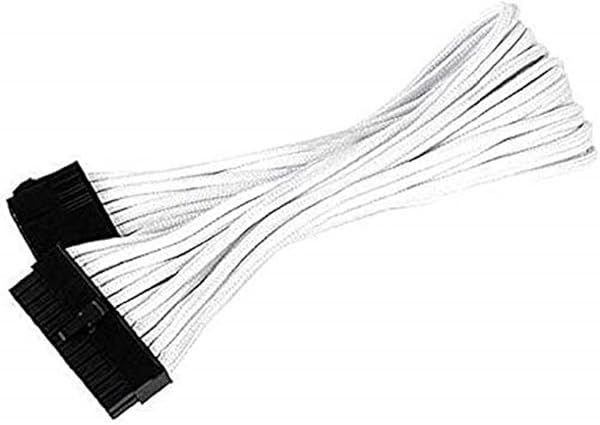 SilverStone PP07-MBW 24-Pin Sleeved Power Supply Cable - Enhance Your PC Build