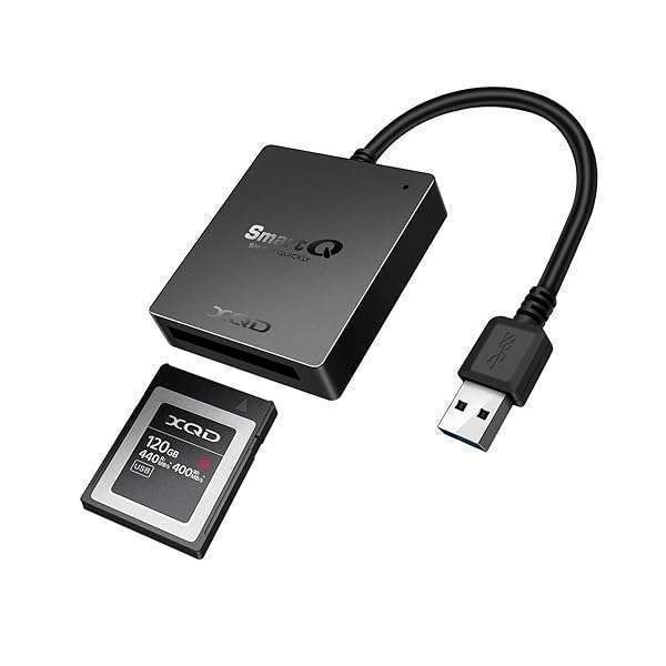 SmartQ C501A XQD Card Reader: Fast USB 3.0 for Sony G/M Series & Lexar 2933x/1400x - Compatible with Windows/Mac