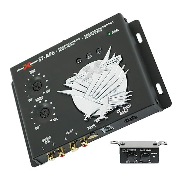 SoundXtreme ST-AP6 Car Audio Processor: Bass Maximizer & Sound Restoration with Remote Control - Compact 1/2 Din Design