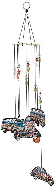 Shop Spoontiques 11951 Hippie Car Wind Chime - Love Bus Decor for a Groovy Vibe!