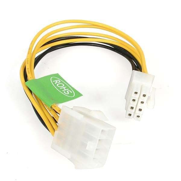 StarTech EPS 8 Pin Power Extension Cable - 7.9in EPS12V (F/M) - Reliable Power Solution for PCs