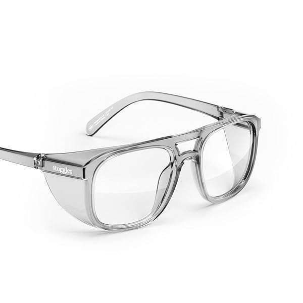 Stoggles Aviator Safety Glasses: Z87.1 Certified, Scratch-Proof, Anti-Fog, UV & Blue Light Blocking Eyewear