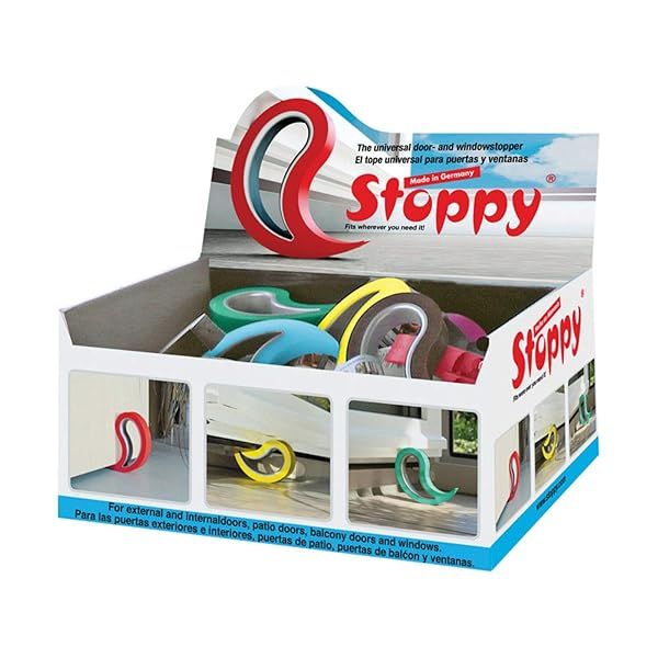 Stoppy Flux Universal Door Stop - Assorted Colors for Every Home | Durable & Stylish