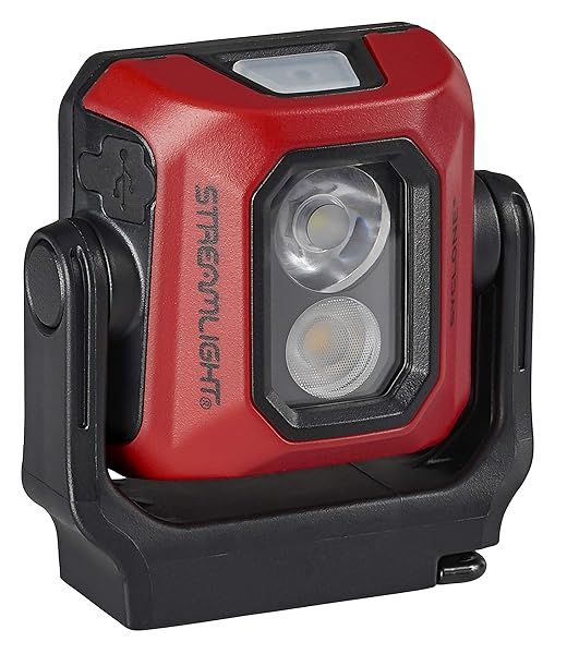 Streamlight 61510 Syclone: 400-Lumen USB Rechargeable Compact Work Light in Red
