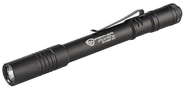 Streamlight 66134 Stylus Pro USB: 350-Lumen Rechargeable Penlight with USB Cord & Holster - Black
