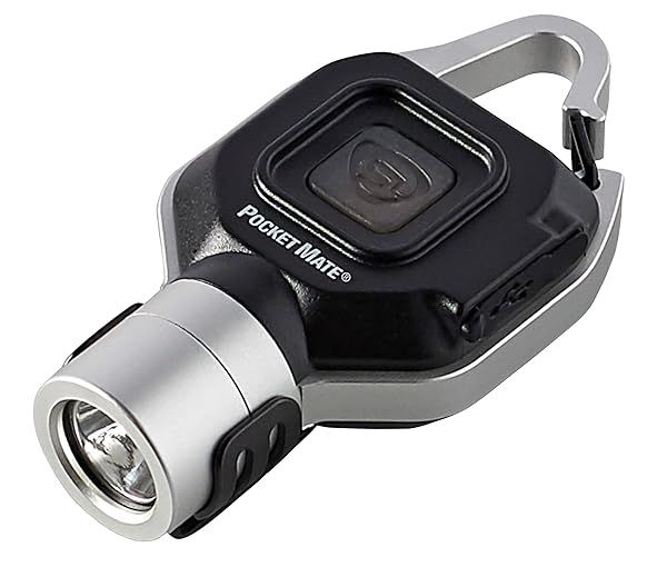 Streamlight 73300 Pocket Mate: 325-Lumen USB Rechargeable Keychain Flashlight in Silver