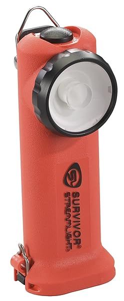 Streamlight 90500 Survivor 175-Lumen Rechargeable Firefighter Flashlight - Safety-Rated, Right Angle, Orange
