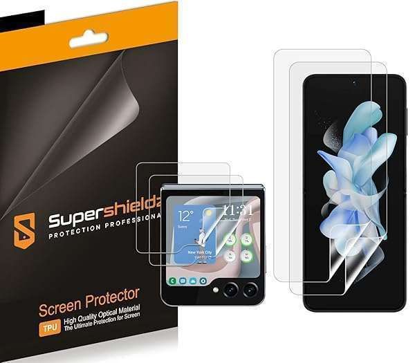 Supershieldz 2-Pack Screen Protector for Samsung Galaxy Z Flip 5 - HD Clear TPU for Main & Front Screens