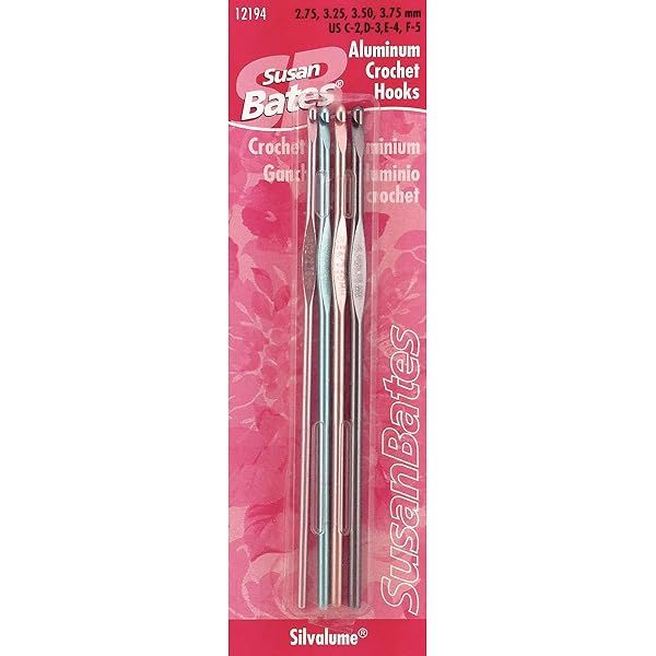 Buy Susan Bates Silvalume Aluminum Crochet Hook Set of 4 - Perfect for All Your Crochet Projects!