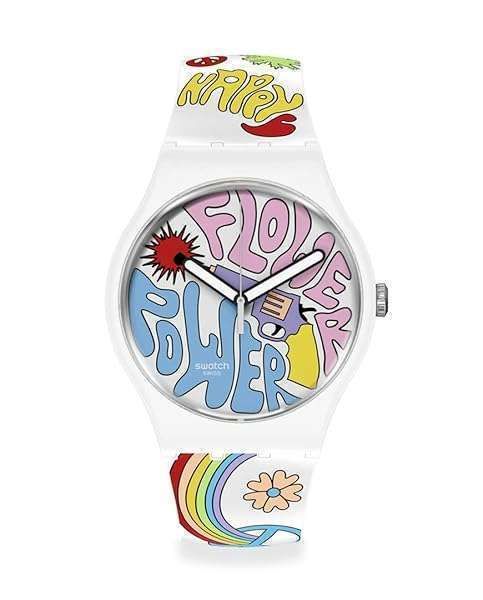 Swatch POWER OF PEACE Unisex Watch SO32W107 - Stylish & Eco-Friendly Timepiece