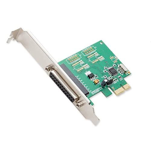 Syba 1 Port DB25 Parallel PCIe x1 Expansion Card - WCH382L Chipset, IEEE1284 SI-PEX10010, Green