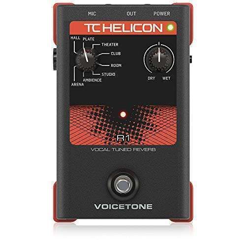 TC Helicon VOICETONE R1: Ultimate Single-Button Stompbox for Live Vocal Reverb