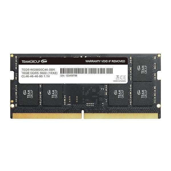 TEAMGROUP Elite 16GB DDR5 5600MHz SODIMM RAM - High-Speed Laptop Memory Module (PC5-44800) CL46