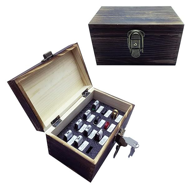 Tech Store: Antistatic Shockproof USB Thumb Drive Holder Case - Organize 12 Drives in Wood Design