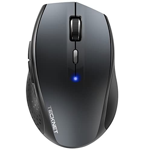 TECKNET Bluetooth Mouse: 3200 DPI Wireless, 6 Adjustable DPI, 2-Year Battery - Perfect for Laptop & Windows