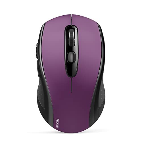 TECKNET Bluetooth Wireless Mouse: 2-in-1 Bluetooth 5.0 & 2.4G Ergonomic Optical Mouse for Laptop, PC, MacBook & Android