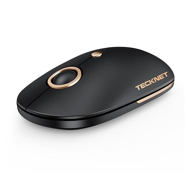 TECKNET Wireless Bluetooth Mouse: Silent 3-Mode Dual Bluetooth & 2.4GHz for Chromebook, MacBook Pro, Air - Ambidextrous Travel Mouse