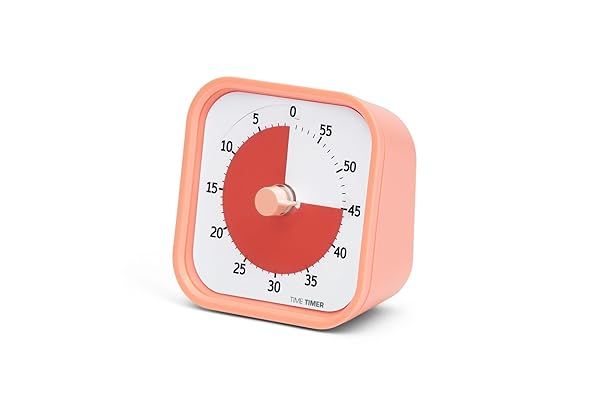 TIME TIMER Home MOD: 60-Minute Visual Timer for Kids & Study - Silent Operation, Perfect for Homeschool & Office Use (Dreamsicle Orange)