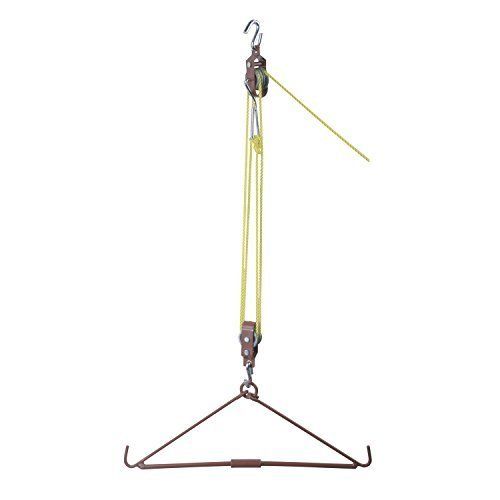 TOURBON Heavy Duty Deer Hunting Hoist Set - 440 Lbs Gambrel & Pulley Tool for Easy Game Lifting
