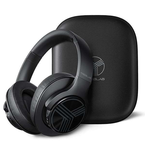 TREBLAB Z2 Active Noise Cancelling Headphones: 35H Battery, Deep Bass, Perfect for Gym & Travel