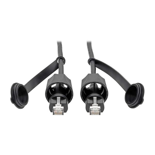TRIPP LITE 3' CAT5E/Cat6 Outdoor Patch Cable RJ45 - Durable Industrial Black Cable