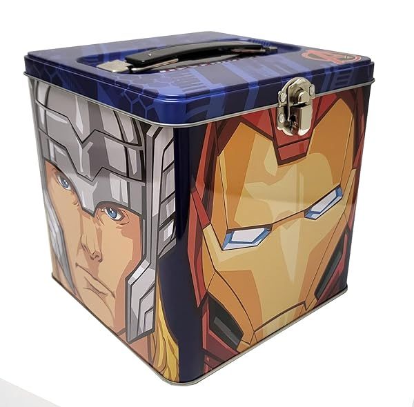 Stackable Marvel Avengers Tin Box with Handle - Store & Carry Your Favorites!