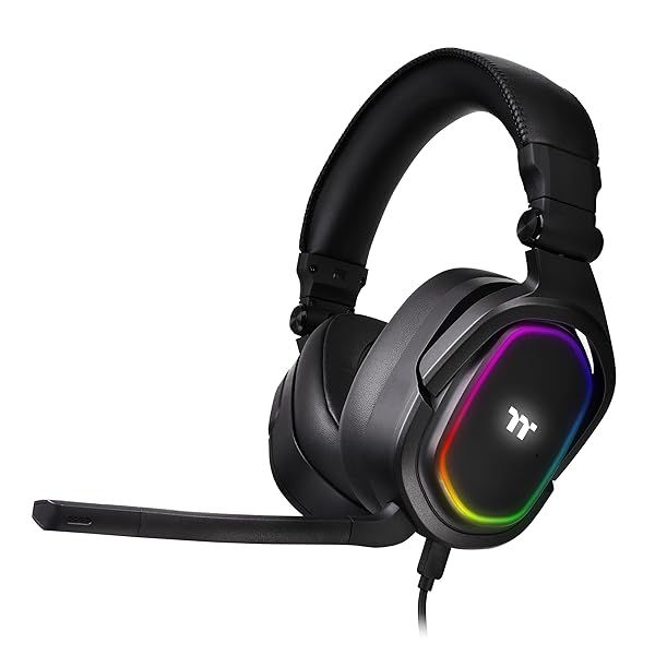 Thermaltake Argent H5 RGB 7.1 Gaming Headset: Hi-Res 50mm Drivers for PC, Xbox, PS4, Mac & More